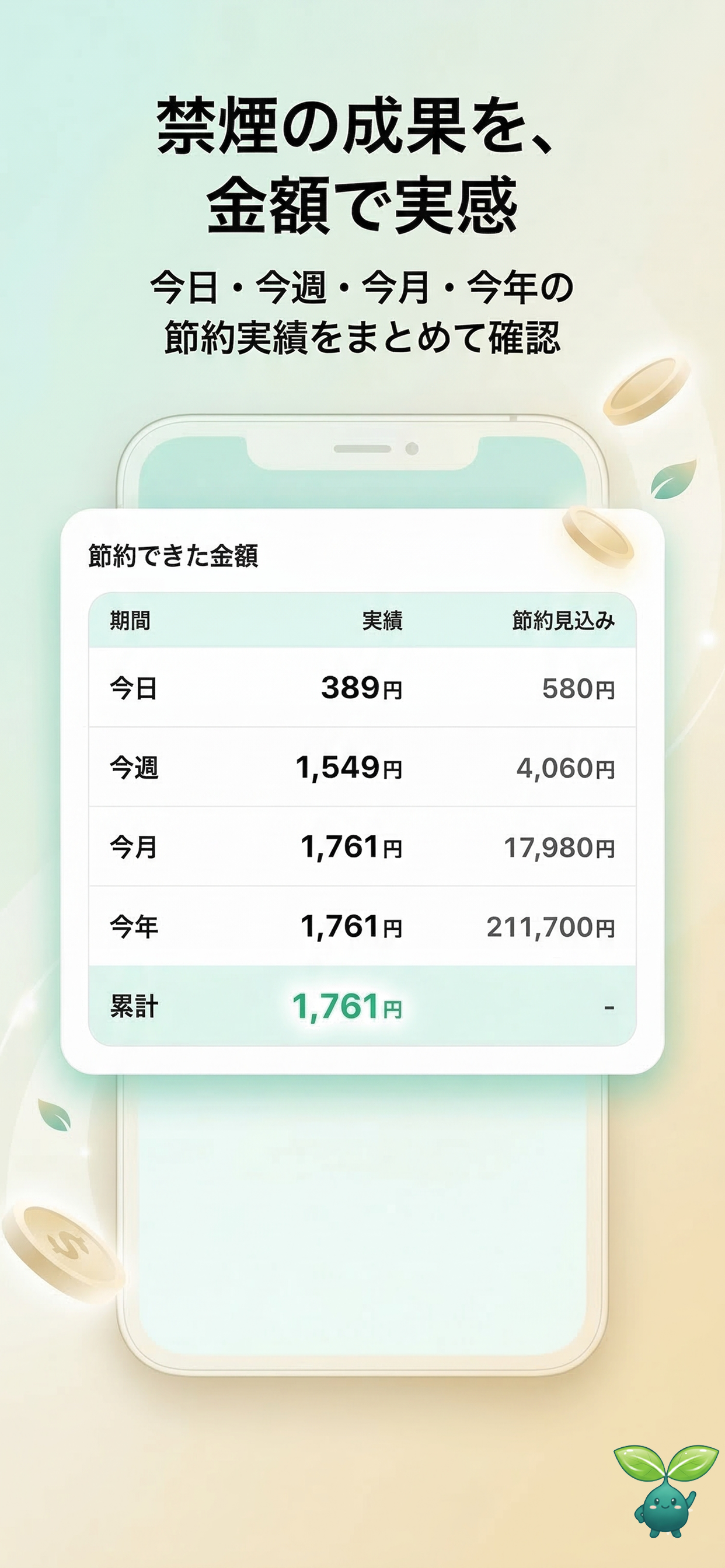 続けるほど、達成が増えていく